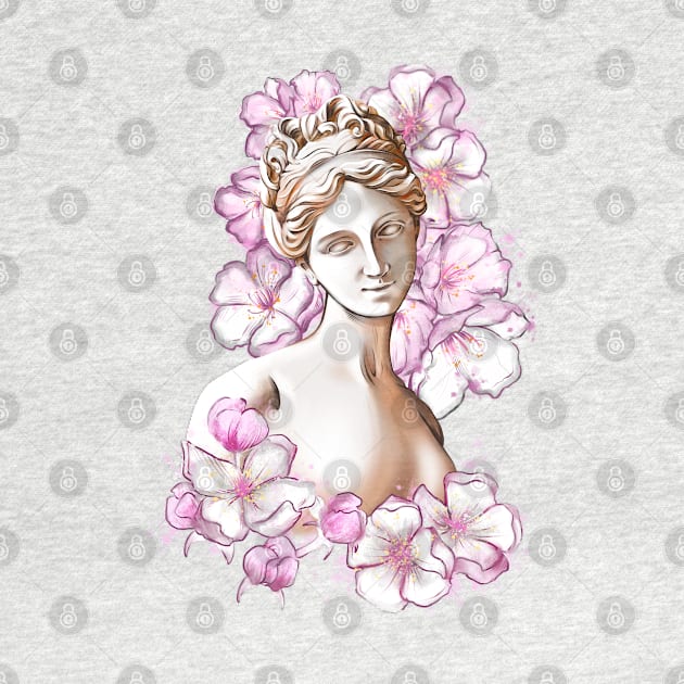 Aphrodite in flowers by ArctiumStudio